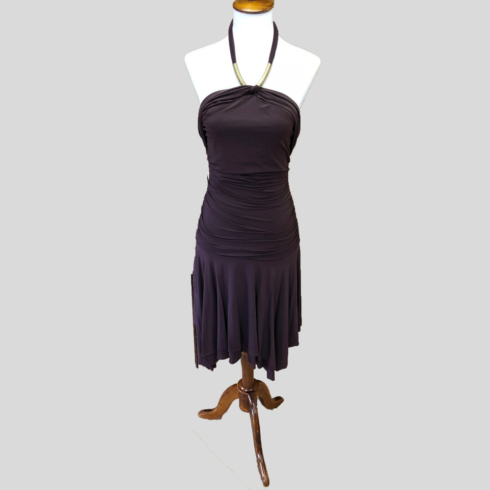 BCBG Maxazria halter top brown dress